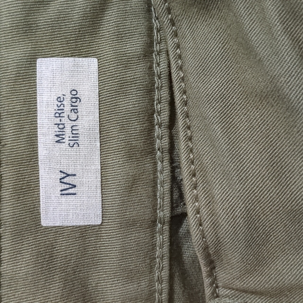 Mavi Jeans IVY  Mid-Rise slim Cargo colo Green Size 24 - Picture 5 of 9